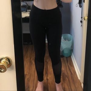 Black sport leggings with cutouts